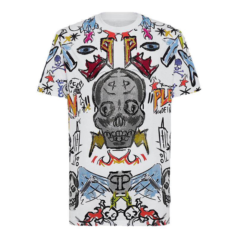 PHILIPP PLEIN 男士骷髅印花圆领短袖T恤
