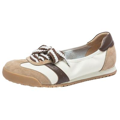 休闲鞋女2025春季新款平底系带