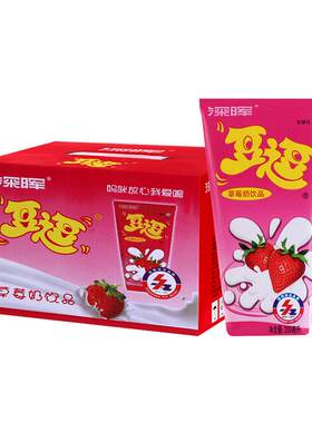 深晖豆逗草莓味酸牛奶学生饮用奶