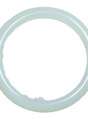 珪宝和田玉青白玉冰底宽条手镯女款晴水玉镯子圈口60mm带证书0811