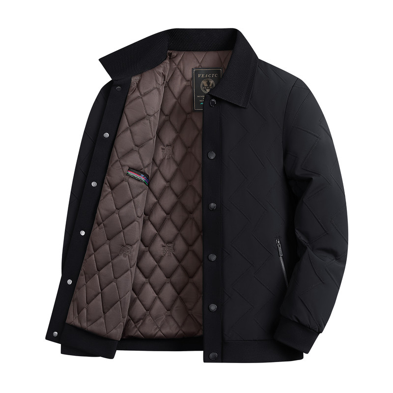 罗蒙冬季加棉加厚保暖舒适棉服男