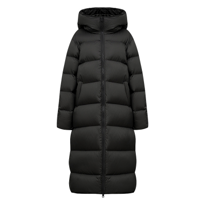 长款超长过膝白鸭绒羽绒服