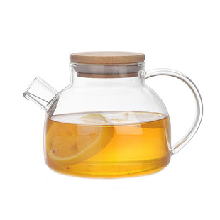 高硼硅木盖玻璃茶壶500ml 茶杯茶具功夫套装家用小号耐热北欧风格