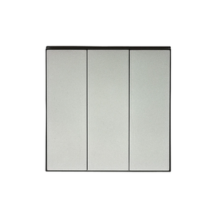 上海松日开关插座灰色三位双控开关三双三位开关三开双控三开