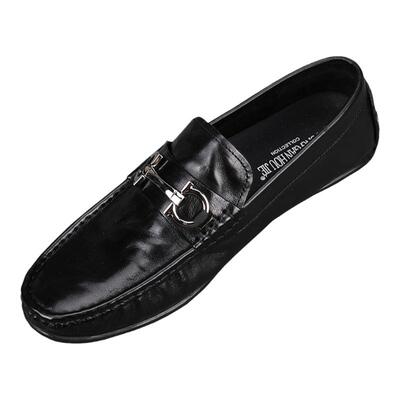 头层牛皮豆豆鞋男2025新款时尚百搭男士一脚蹬韩版休闲软底皮鞋潮