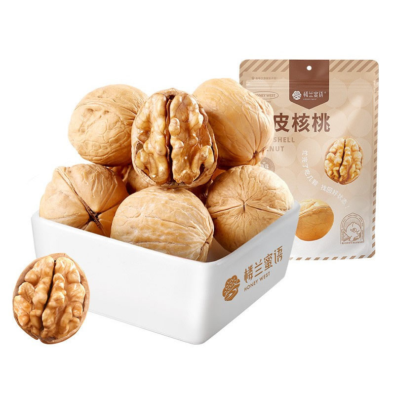 新疆原味薄皮核桃饱满大果仁500g