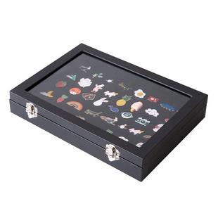 金属徽章展示框pin相框透明带盖胸针收集架桌面勋章板吧唧收纳盒