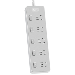 公牛排插座5位分控多孔拖线板五位独立开关插排插线板带线Z1053T