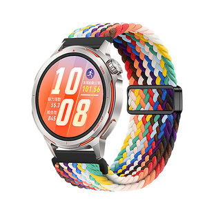 适用华为Watch GT Runner2表带尼龙编织替换带WatchGTRunner2磁吸回环运动腕带透气可调节链配件智能手环腕带