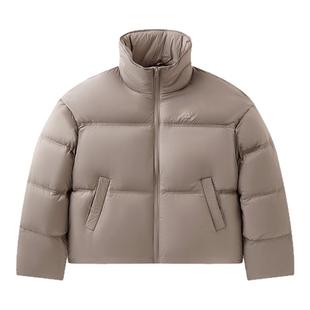 匹克抗静电防风防水中厚羽绒服冬季新品女款休闲立领舒适保暖外套