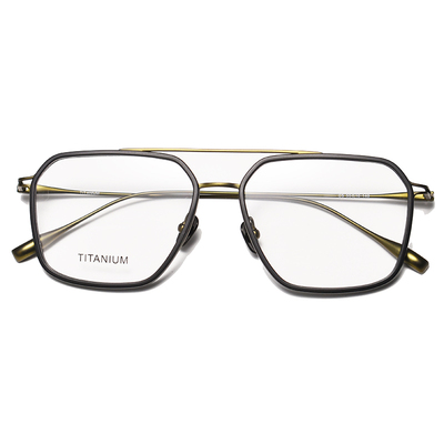 星沐超轻复古纯钛近视眼镜大脸男