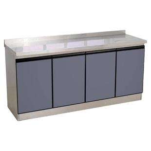 2.4米不锈钢厨房橱柜灶台柜一体柜组合家用储物碗柜整体简易租房