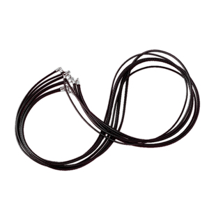 S925纯银扣头镀白金色银扣颈绳蜡绳项链水晶翡翠银饰吊坠挂绳