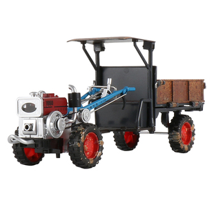 老式手扶拖拉机模型合金仿真农用运输车收藏复古怀旧男孩喷雾玩具
