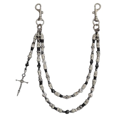 DFDG黑白闪珠熊猫双层腰链