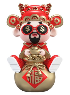 安妮80CM国潮财神爷摆件开业