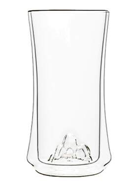 CHOMU高硼硅玻璃双层观山绿茶杯