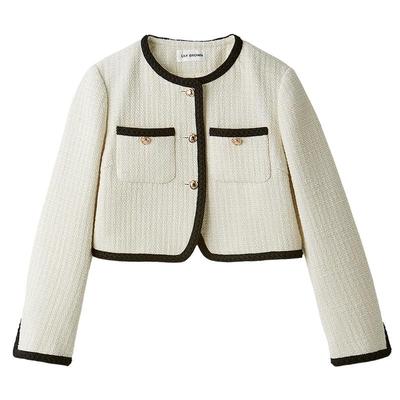 LILYBROWN粗花呢圆领夹克外套