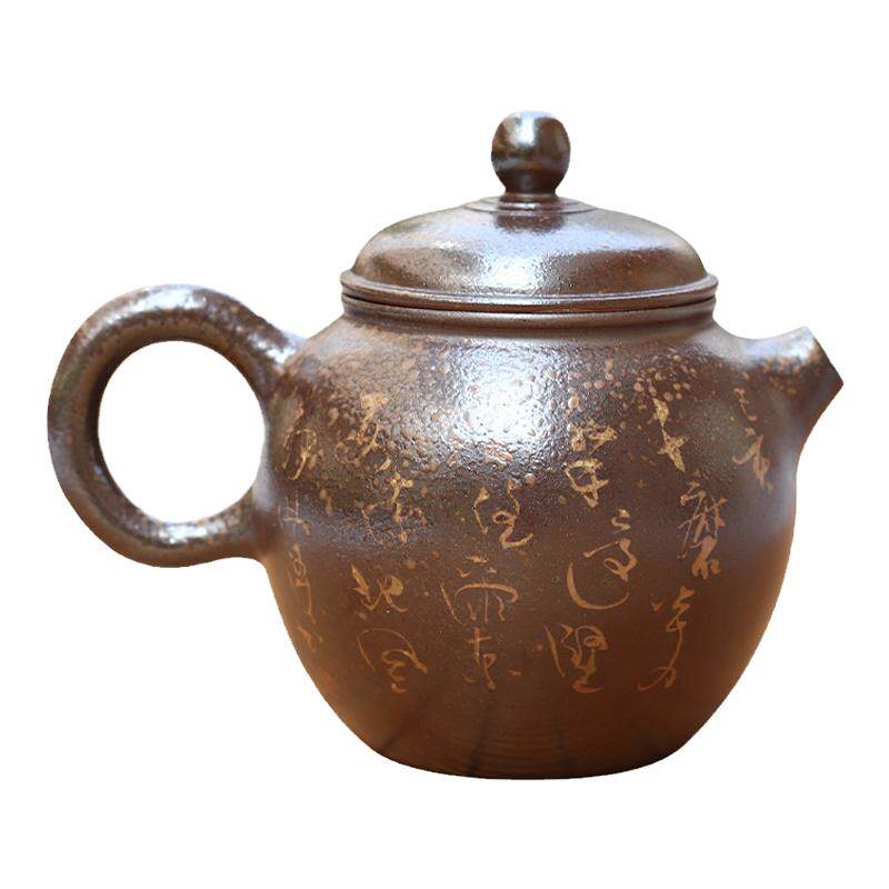 云南建水紫陶纯手工柴烧功夫茶壶