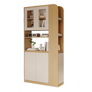 原木风入户玄关柜正对门双面隔断柜客厅收纳储物柜一体鞋柜屏风柜