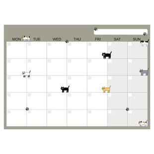 冰箱贴留言板日历月历磁贴磁吸白板日程计划表自律表备忘录可擦写