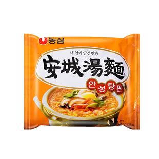 韩国进口方便面农心安城汤面125g*5袋装辛拉面海鲜面韩式速食泡面