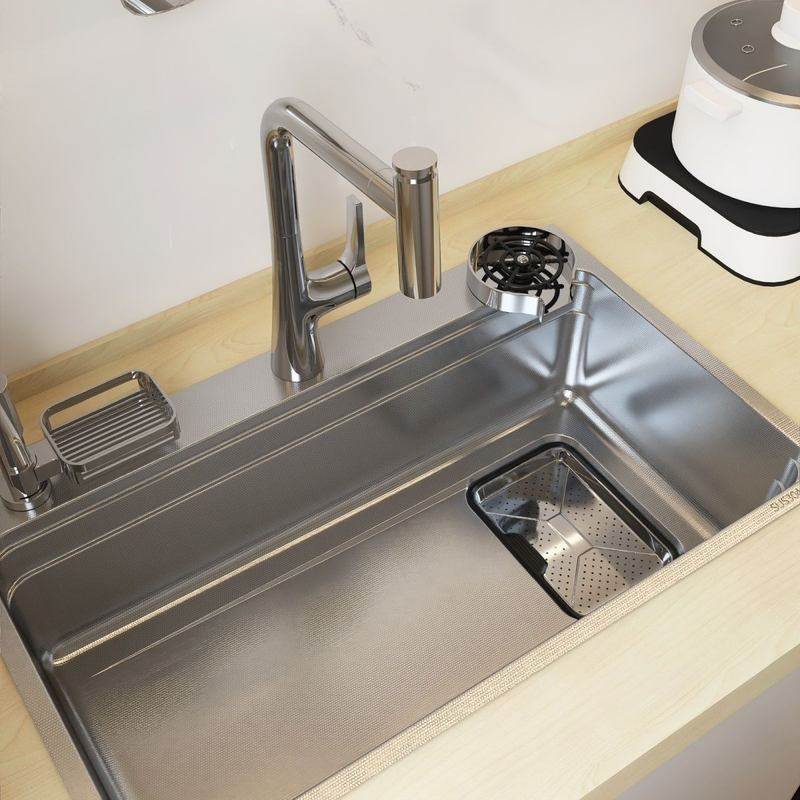 304压纹不锈钢5MM特厚日式大单槽水槽厨房洗菜盆洗碗盆套餐,家装主材,水槽套餐,淘宝优惠券,粉丝福利购,淘宝优惠卷