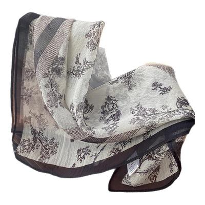 墨白古意文艺气质女春夏防晒丝巾