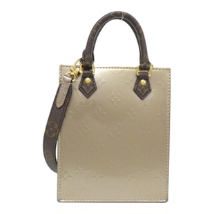 中古LV路易威登女包A级95新 Petite Sac Plat漆皮斜挎包BRANDOFF