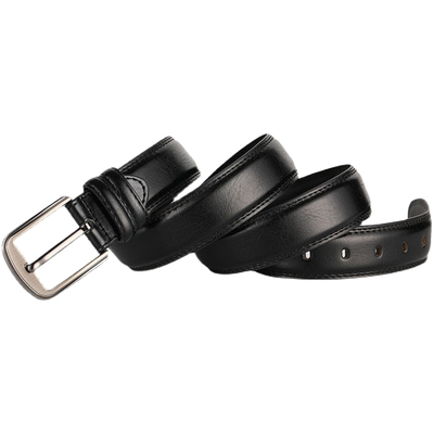 新款简约男针扣棕色中年皮带