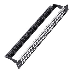 Enmane英曼odf光纤网络配线架1U48口24口48芯机柜网线语音电话音频数字楼宇法兰模块空配架直通模块带理线架