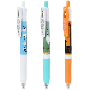 【现货】新版北海道限定小胖鸟日本zebra斑马JJ15中性笔稀有水笔0.5黑色笔芯JF-0.5签字笔仙鹤蓝黑处方笔