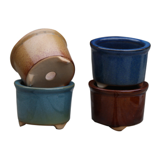 粗陶控型拇指盆 微景观室内蕨类植物迷你盆栽盆 办公室桌面小摆件