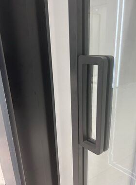 一字型简约极窄边二联动玻璃隔离干湿分离移门淋浴房厨房门金康兴