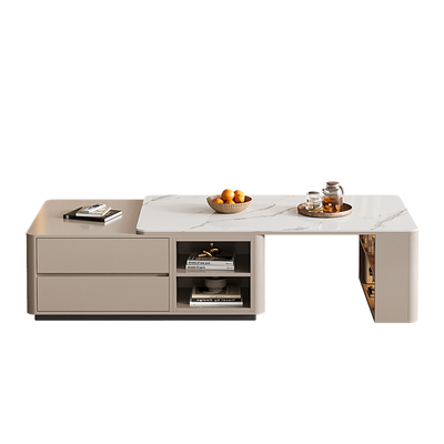 实木伸缩茶几客厅家用轻奢高级感