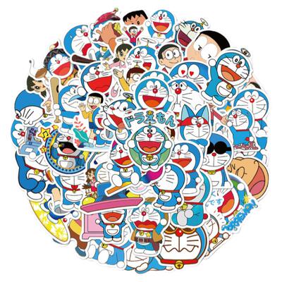50张哆啦A梦贴纸电脑吉他滑板