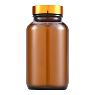无铅棕色茶色空药瓶密封液体大口瓶分装药瓶胶囊瓶饵料瓶保健品瓶