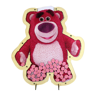 可爱草莓熊生日庆典签到板创意结婚礼卡通签名册签到簿本个性定制