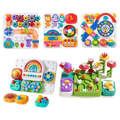 澳贝忙碌板洞洞板蒙氏早教益智玩具婴儿宝宝因果关系六面体百宝箱