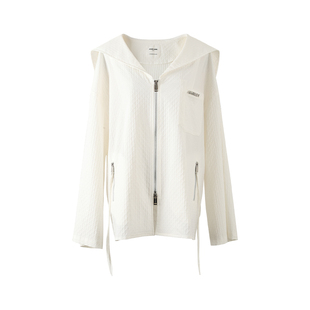 【白栀子】Magyann设计师原创2025夏休闲宽松双头拉链海军领衬衫