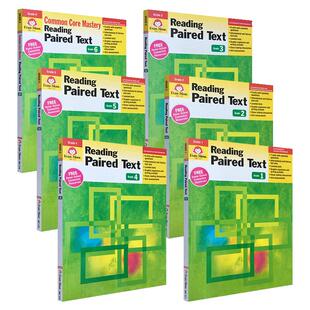 Evan-Moor Reading Paired Text 阅读课堂系列 虚构与非虚构类文章主题阅读 美国原版进口加州教材 evanmoor一年级到六年级