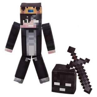 我的世界凋零王埃里克纸模型烦村芥末烦人的村民战神之刃溺尸王