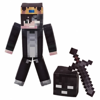 我的世界凋零王埃里克纸模型烦村芥末烦人的村民战神之刃溺尸王