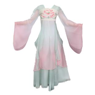 少儿古典舞蹈演出服女儿童仙气飘逸纱衣中国风汉唐采莲新款表演服