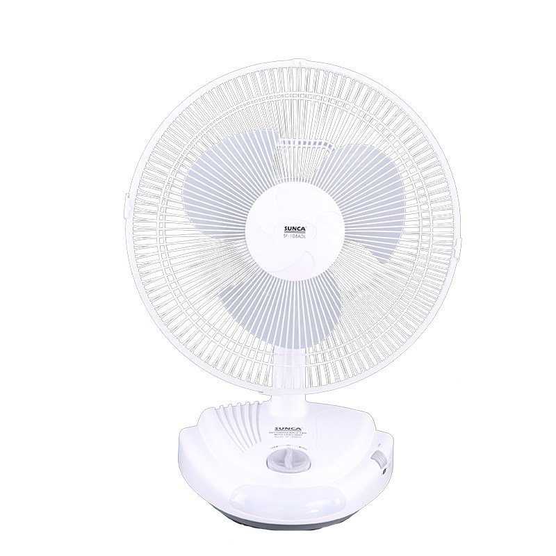 SUNCA新佳SF-108ADL充电锂电10寸大风力直流风扇照明摇头台扇