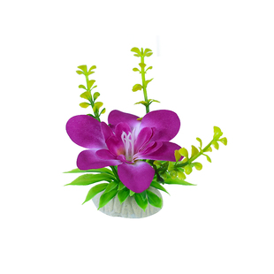 酒店餐饮盘饰花草小摆件意境菜摆盘装饰围边点缀兰花小摆件餐盘花