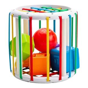 圆形方形塞塞乐彩色玩具婴幼儿认知手部精细动作训练早教益智玩具