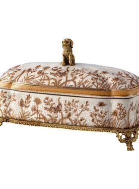 茱莉安法式陶瓷铜桌面摆件