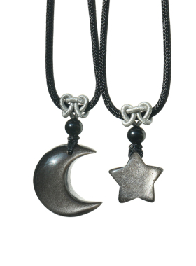 银曜石星星月亮可调节项链高级感