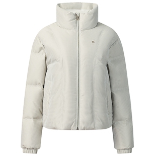 FILA 斐乐官方女士羽绒服2025冬季新款时尚休闲满印立领保暖外套